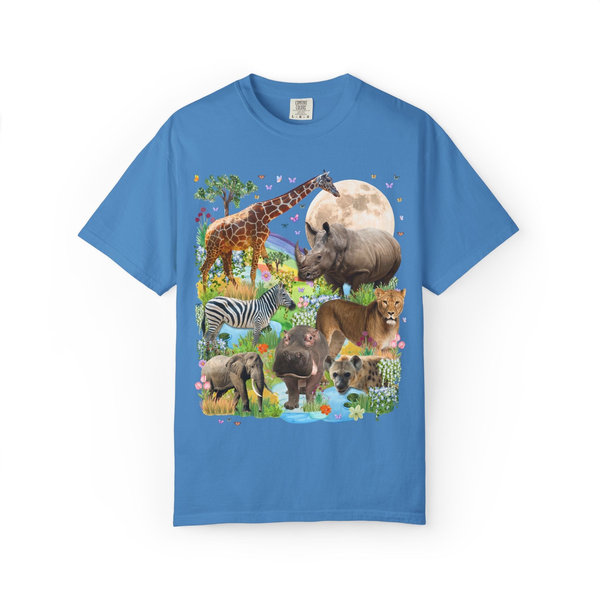 Colorful Safari Animal Lover Tee Shirt, - Opal and June