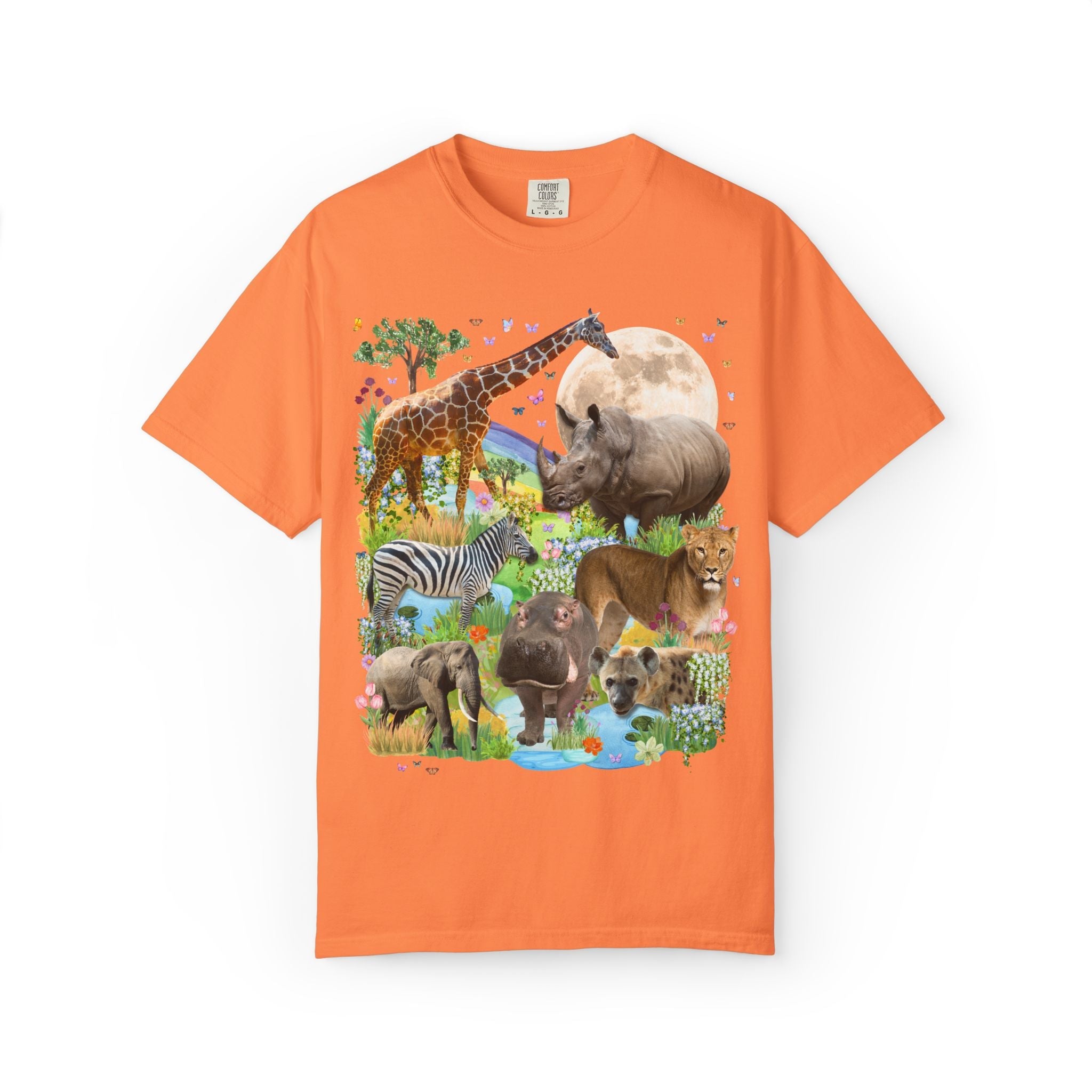 Colorful Safari Animal Lover Tee Shirt, - Opal and June