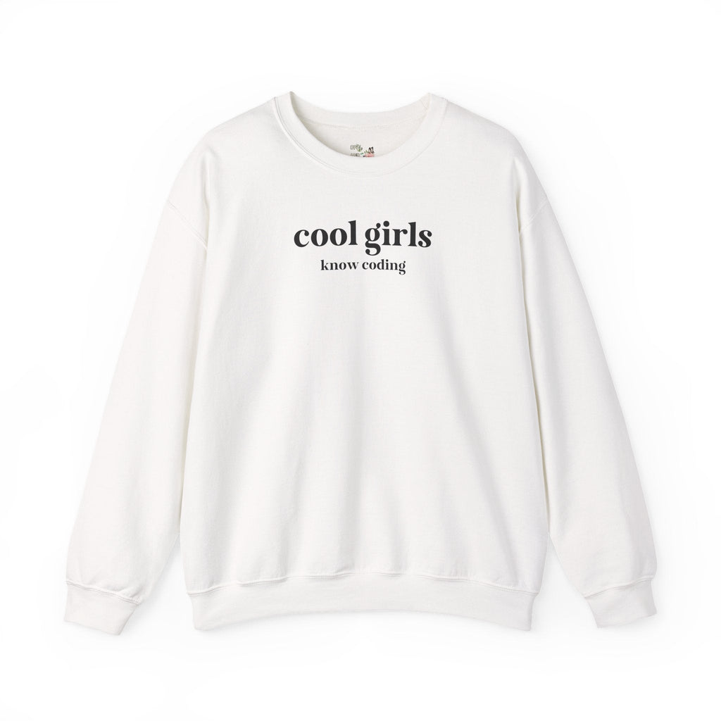 Computer Science Sweatshirt: Cool Girls Know Coding, Cute Women in STEM Shirt, Funny Saying Shirt for Programmer, Software Engineer Present - Opal and June