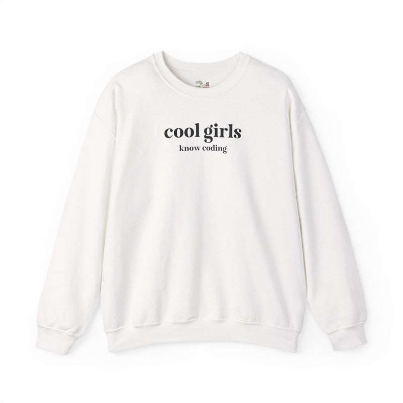 Computer Science Sweatshirt: Cool Girls Know Coding, Cute Women in STEM Shirt, Funny Saying Shirt for Programmer, Software Engineer Present - Opal and June