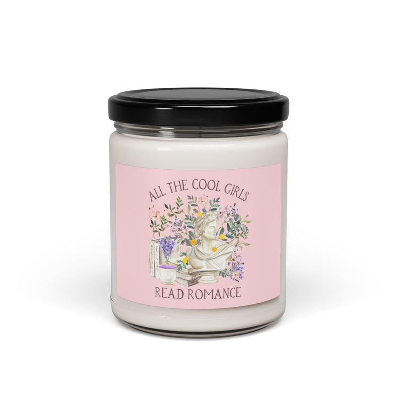 Cat Reading Romance Candle