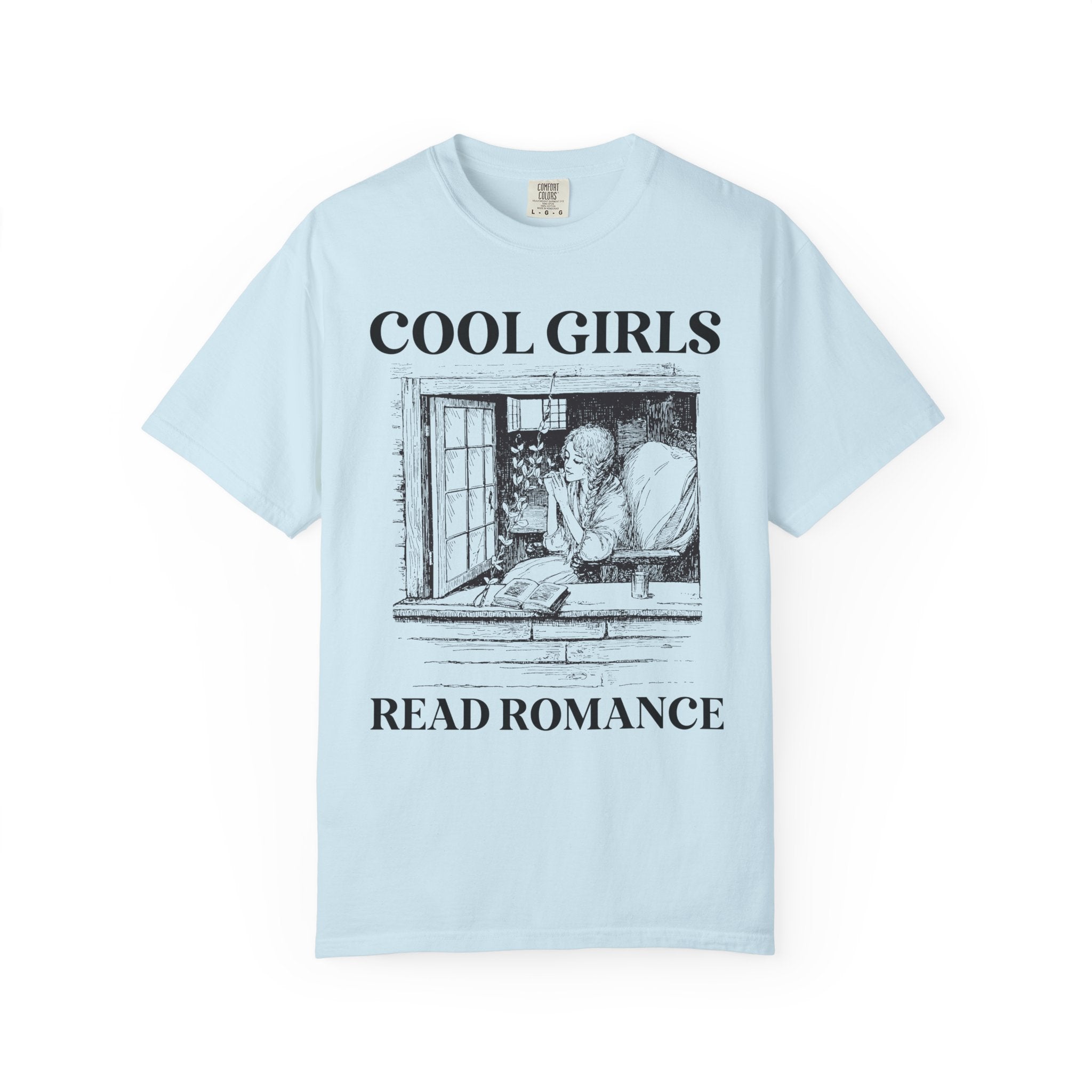 Cool Girls Read Romance: Funny Romance Reader Tee Shirt for Book Lover, Cute Bookish T-Shirt for Bookworm Who Loves Fantasy Romance Novels - Opal and June