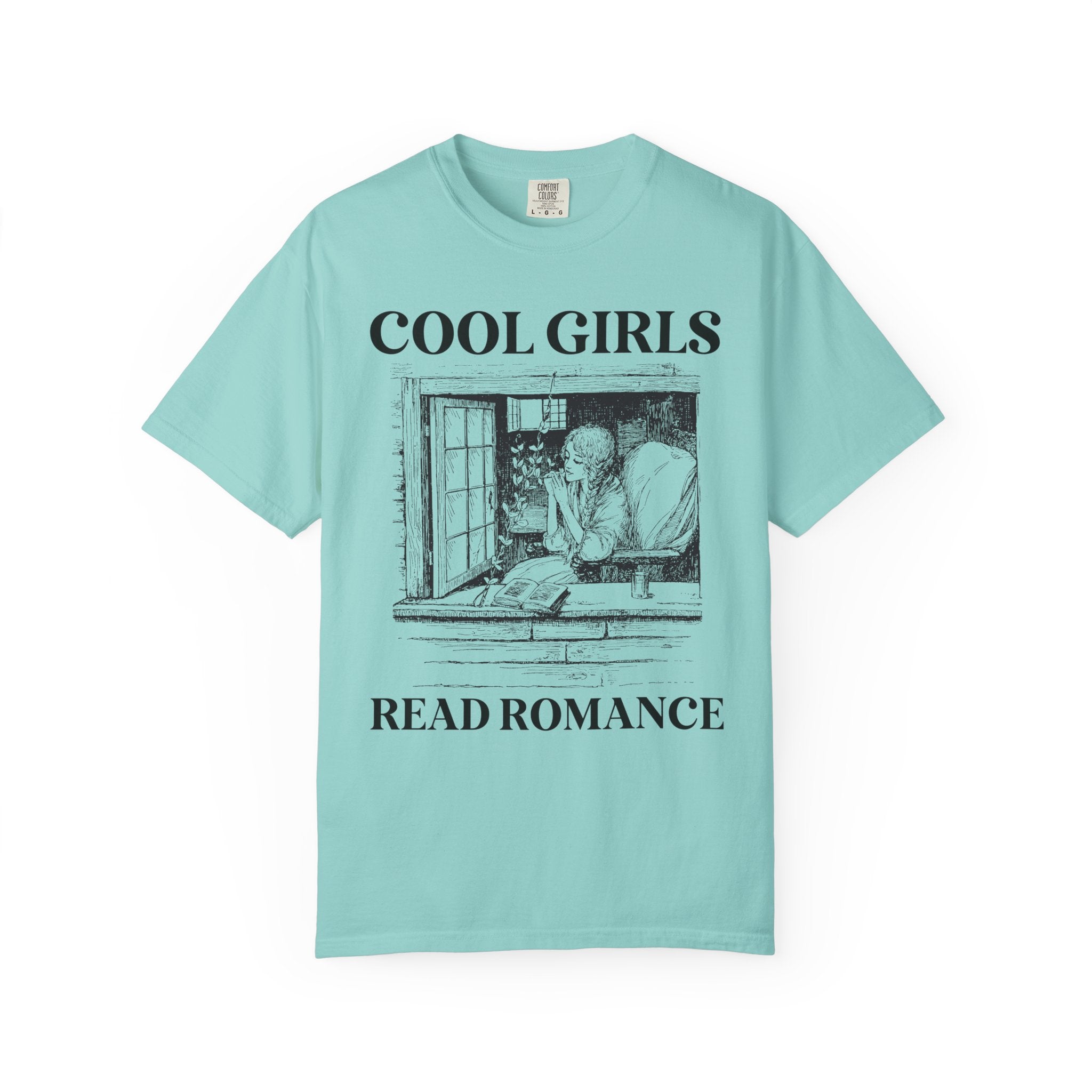Cool Girls Read Romance: Funny Romance Reader Tee Shirt for Book Lover, Cute Bookish T-Shirt for Bookworm Who Loves Fantasy Romance Novels - Opal and June