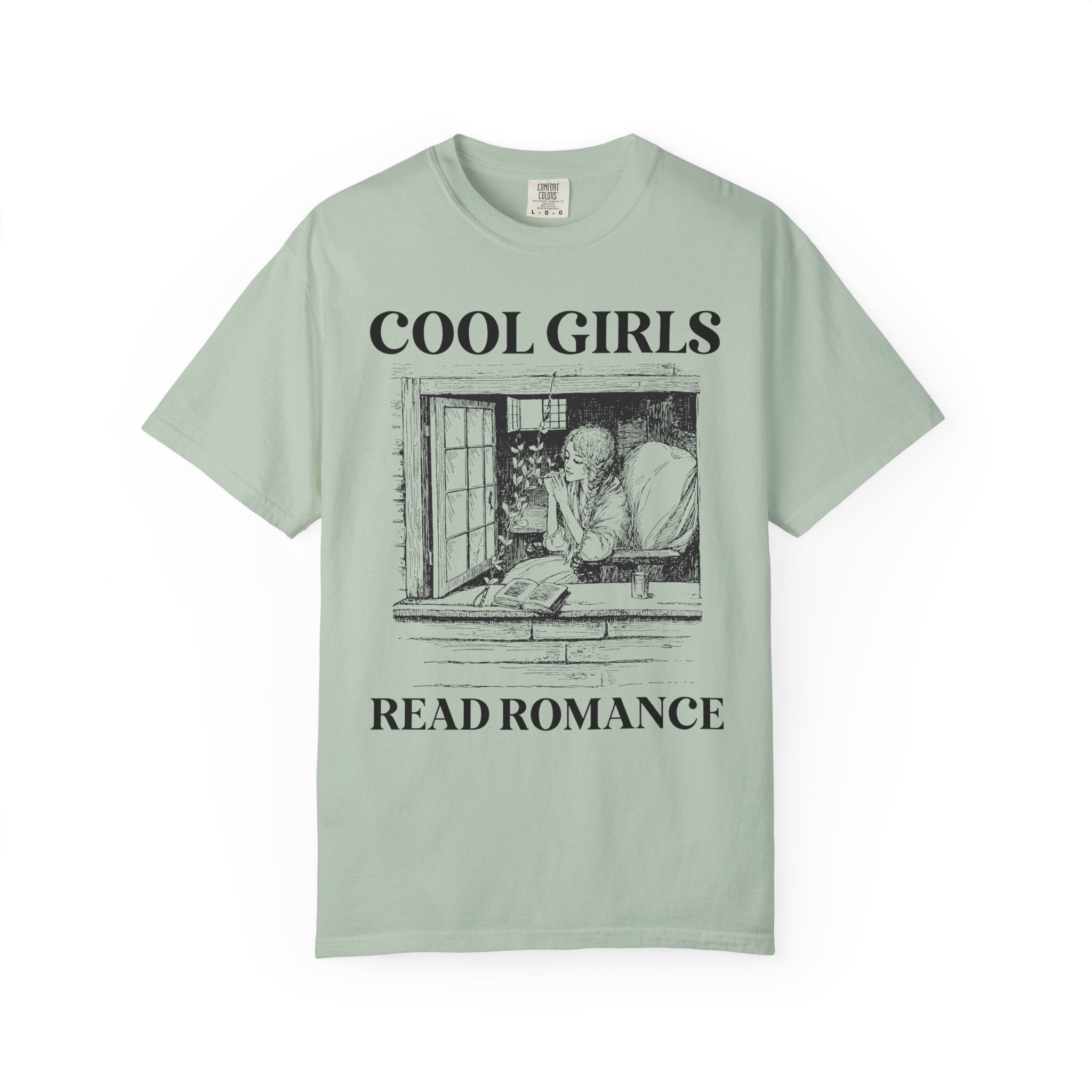 Cool Girls Read Romance: Funny Romance Reader Tee Shirt for Book Lover, Cute Bookish T-Shirt for Bookworm Who Loves Fantasy Romance Novels - Opal and June