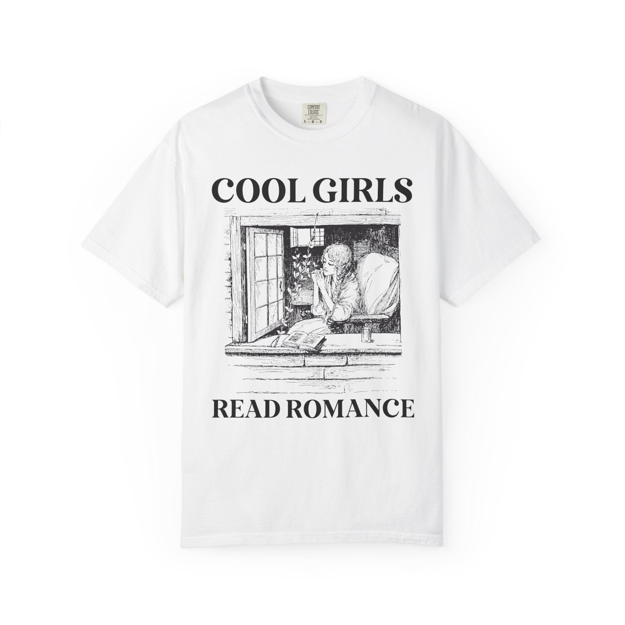 Cool Girls Read Romance: Funny Romance Reader Tee Shirt for Book Lover, Cute Bookish T-Shirt for Bookworm Who Loves Fantasy Romance Novels - Opal and June