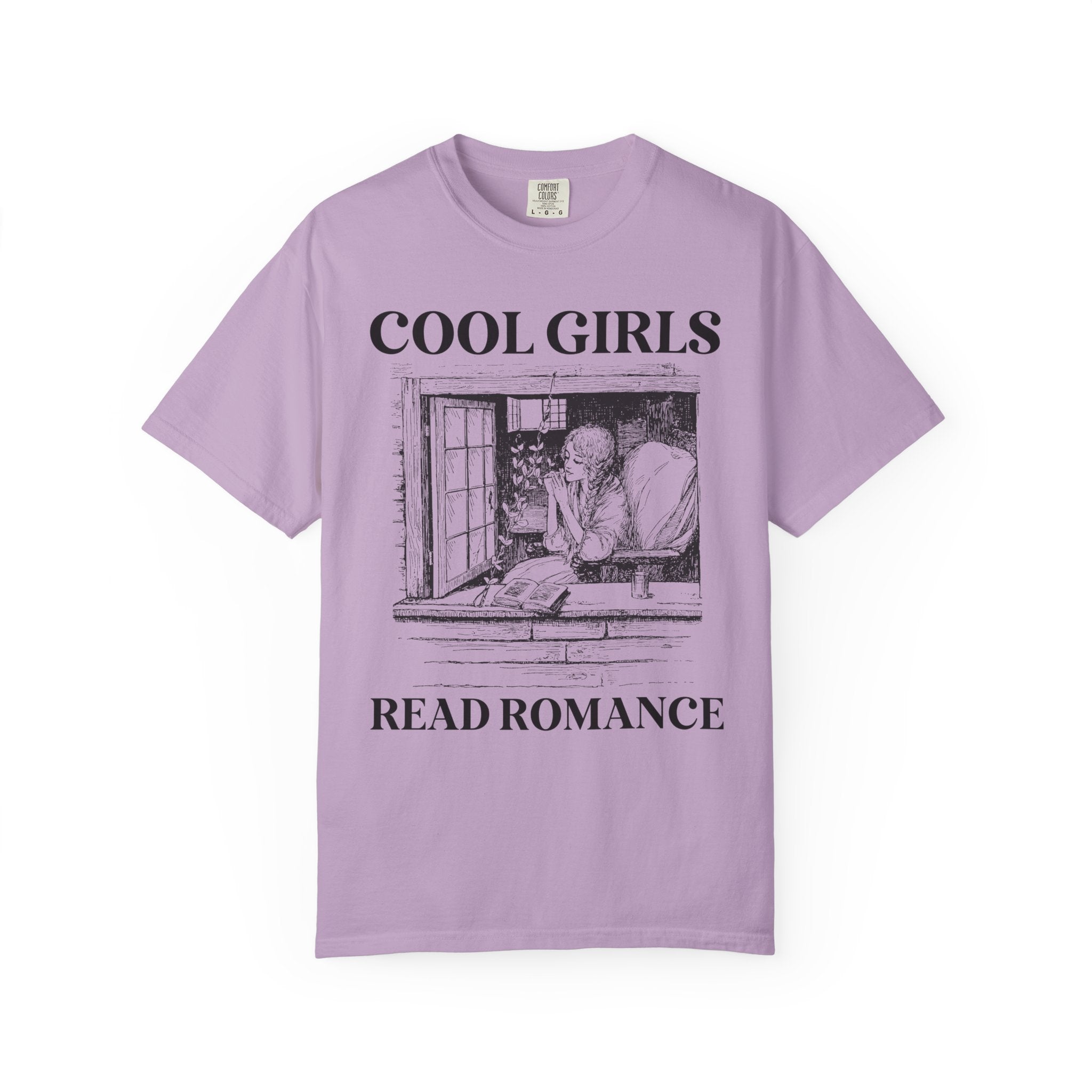 Cool Girls Read Romance: Funny Romance Reader Tee Shirt for Book Lover, Cute Bookish T-Shirt for Bookworm Who Loves Fantasy Romance Novels - Opal and June