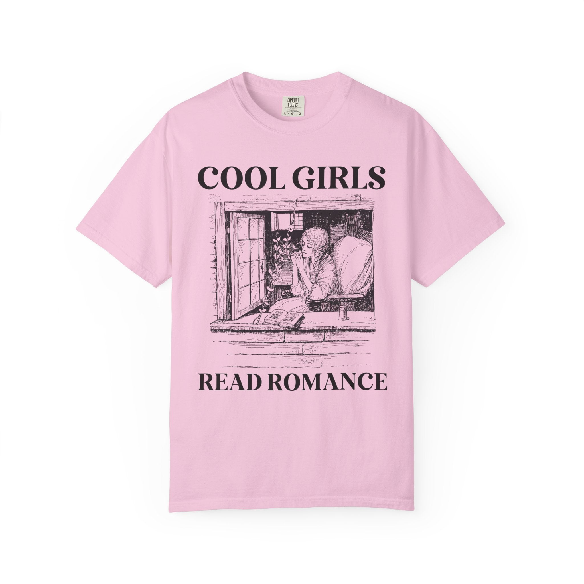 Cool Girls Read Romance: Funny Romance Reader Tee Shirt for Book Lover, Cute Bookish T-Shirt for Bookworm Who Loves Fantasy Romance Novels - Opal and June