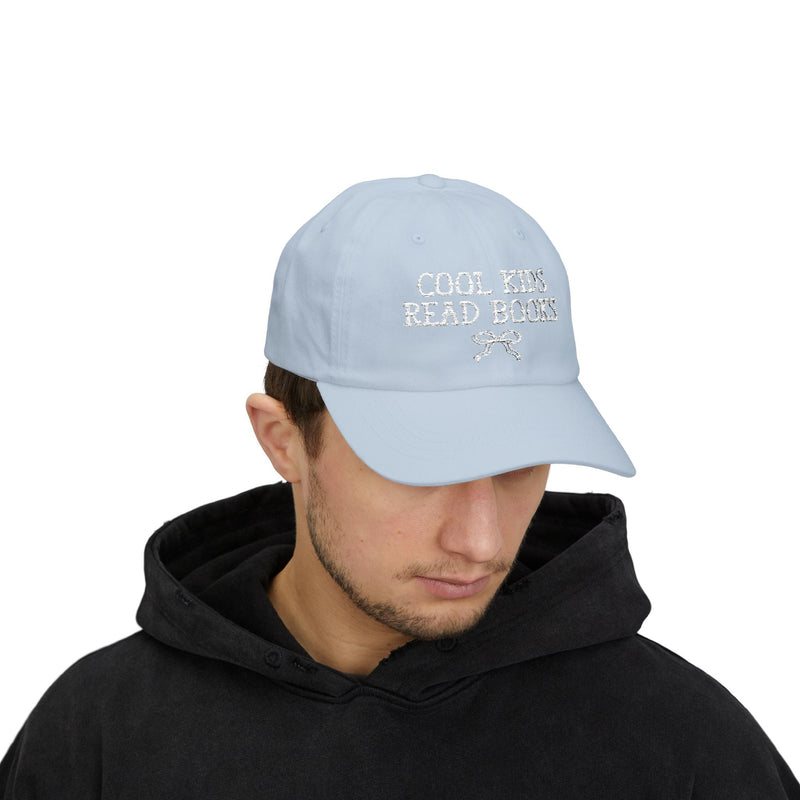 Cool Kids Read Books Gift for Reader or School Librarian, Embroidered Bookish Hat for Mom Who Reads, Romance Reader, Cute Bookworm Gift - Opal and June