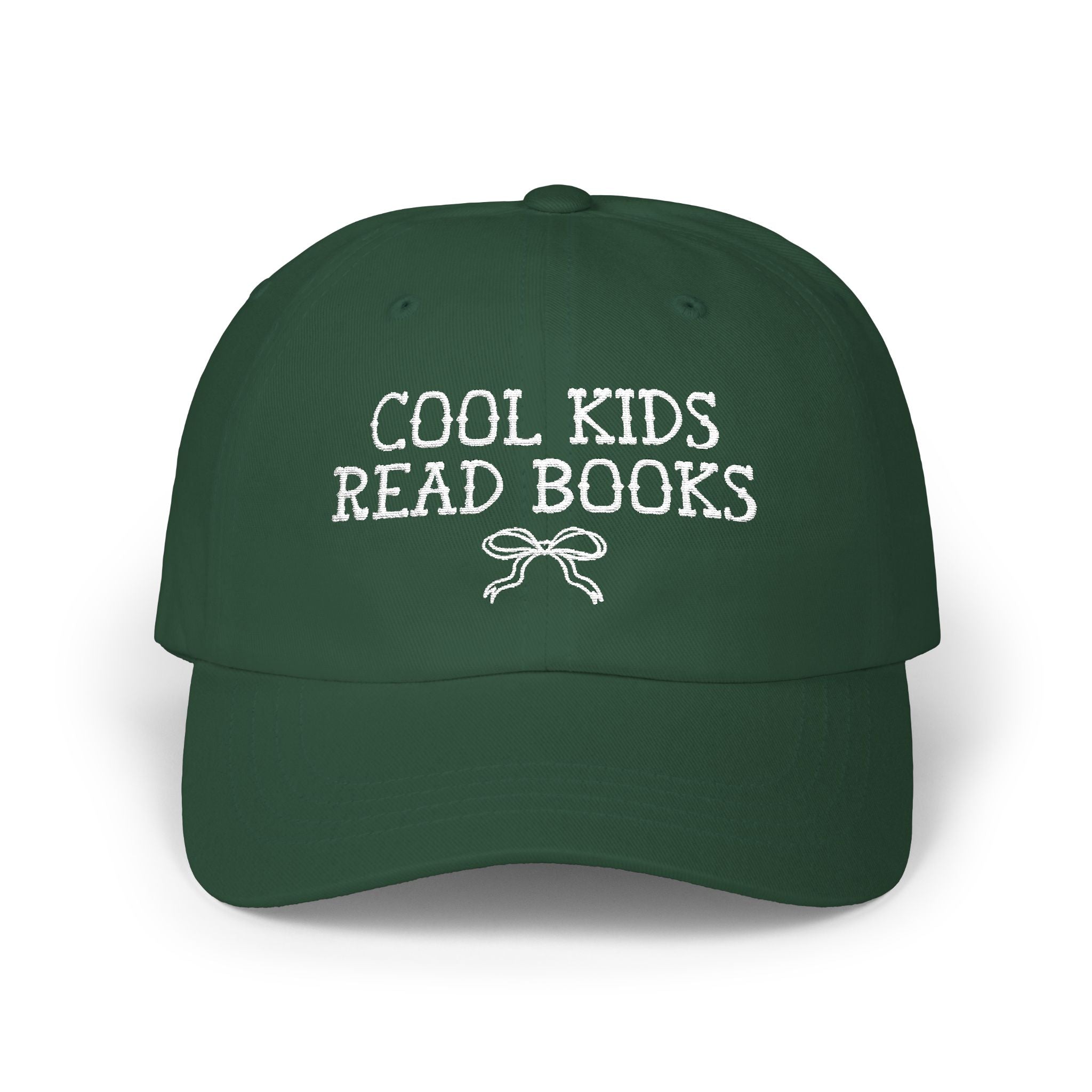 Cool Kids Read Books Gift for Reader or School Librarian, Embroidered Bookish Hat for Mom Who Reads, Romance Reader, Cute Bookworm Gift - Opal and June