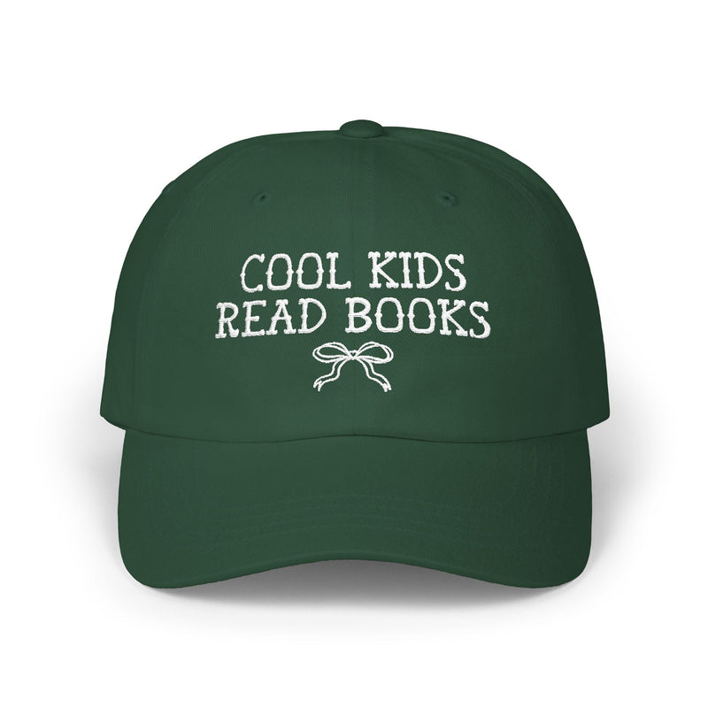 Cool Kids Read Books Gift for Reader or School Librarian, Embroidered Bookish Hat for Mom Who Reads, Romance Reader, Cute Bookworm Gift - Opal and June