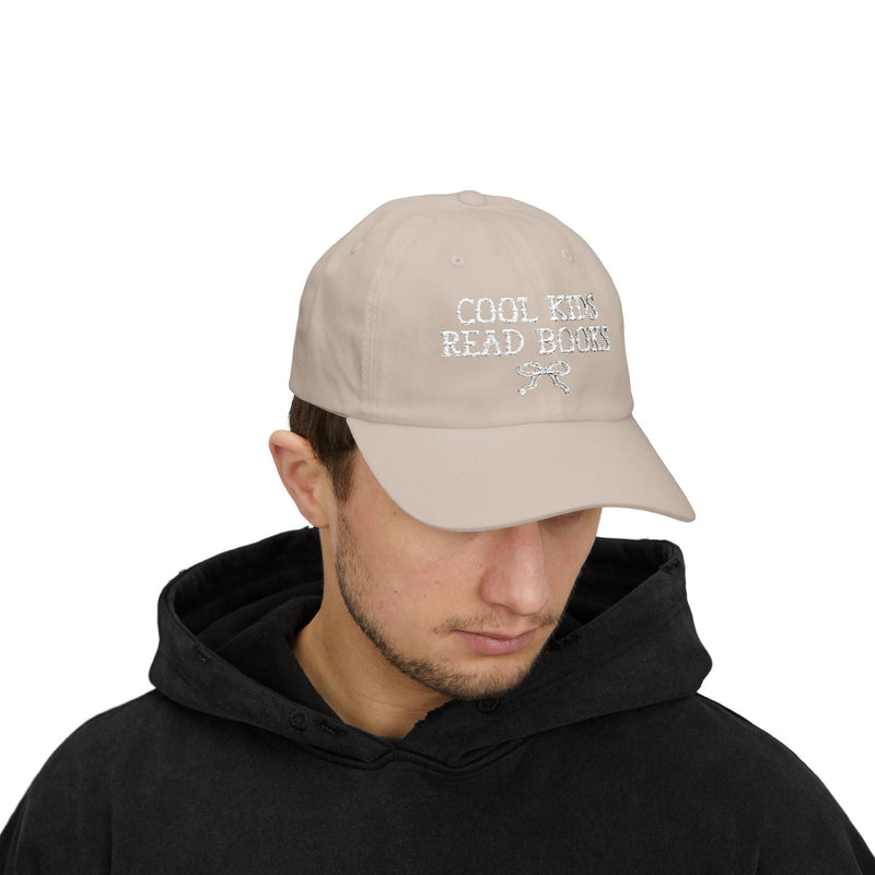 Cool Kids Read Books Gift for Reader or School Librarian, Embroidered Bookish Hat for Mom Who Reads, Romance Reader, Cute Bookworm Gift - Opal and June