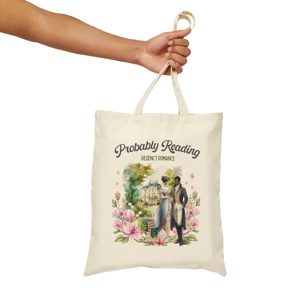 Copy of Whimsigoth Regency Romance Tote Bag: Book Lover Tote Bag with Cottagecore Flowers - Opal and June