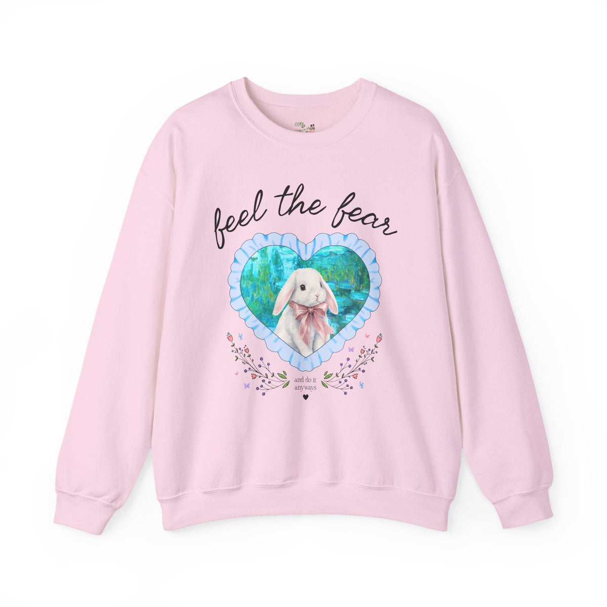 Cottagecore Bunny Sweatshirt with Positive Affirmation Funny Saying, Cute Dreamcore Soft Girl Style Animal Lover Shirt for Teacher or Mom - Opal and June