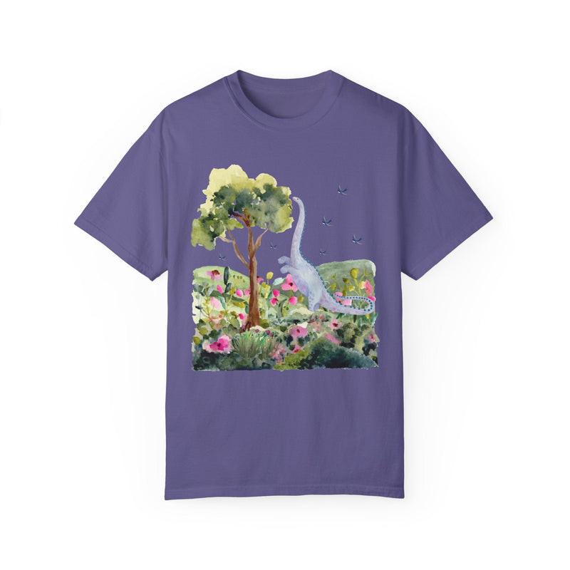 Cottagecore Dinosaur Tee Shirt: Brontosaurus - Opal and June