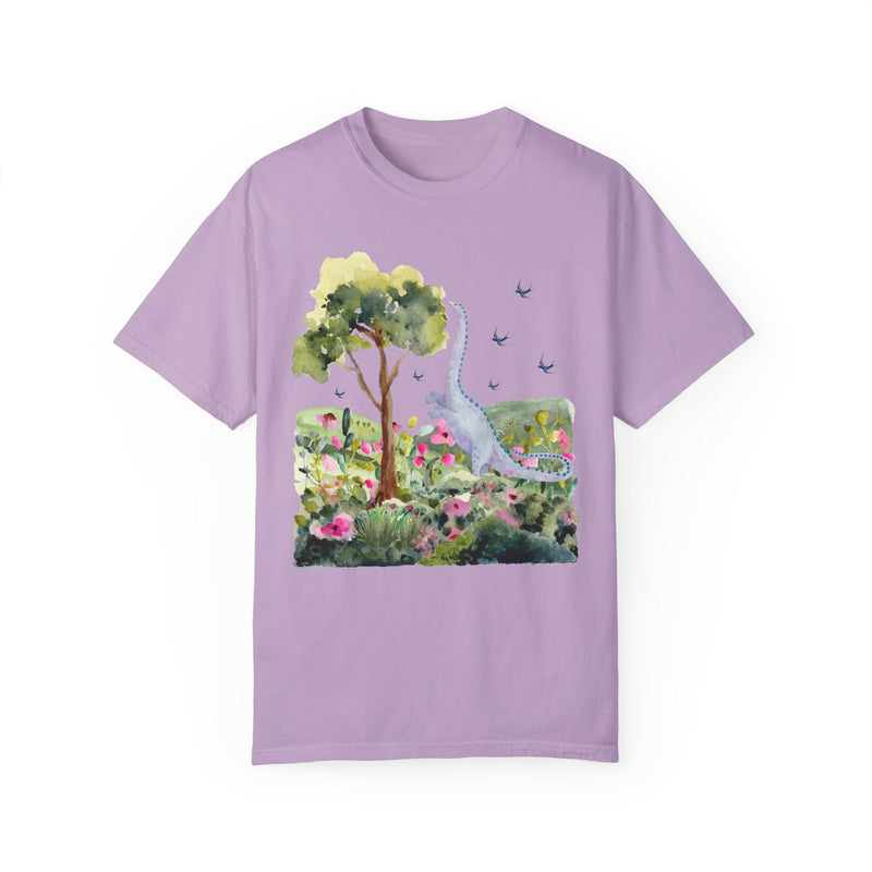 Cottagecore Dinosaur Tee Shirt: Brontosaurus - Opal and June
