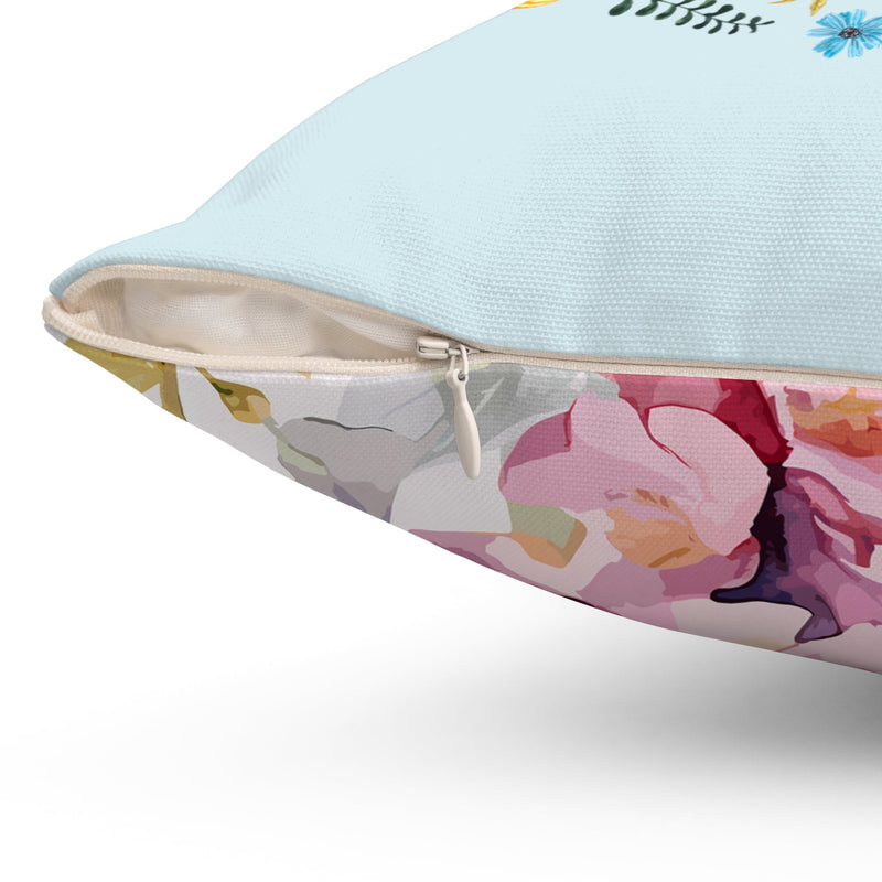 Cottagecore Editing Day Pillow: Floral Aesthetic Decor for Photographer - Opal and June