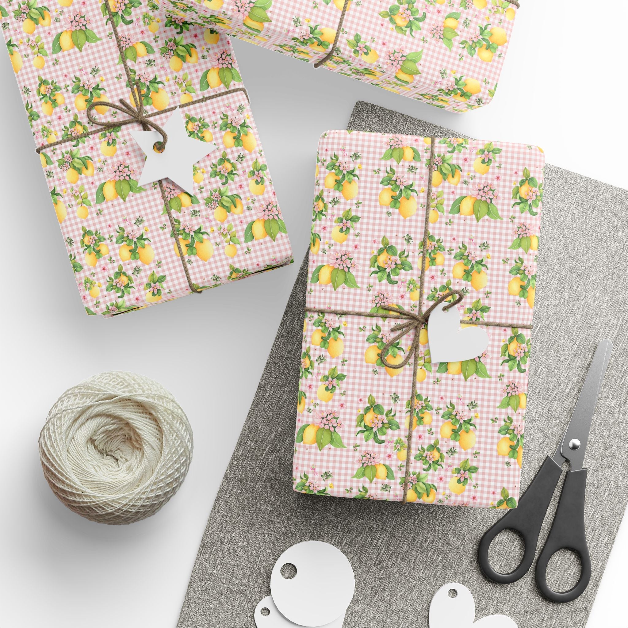 Cottagecore Lemon Wrapping Paper - Opal and June