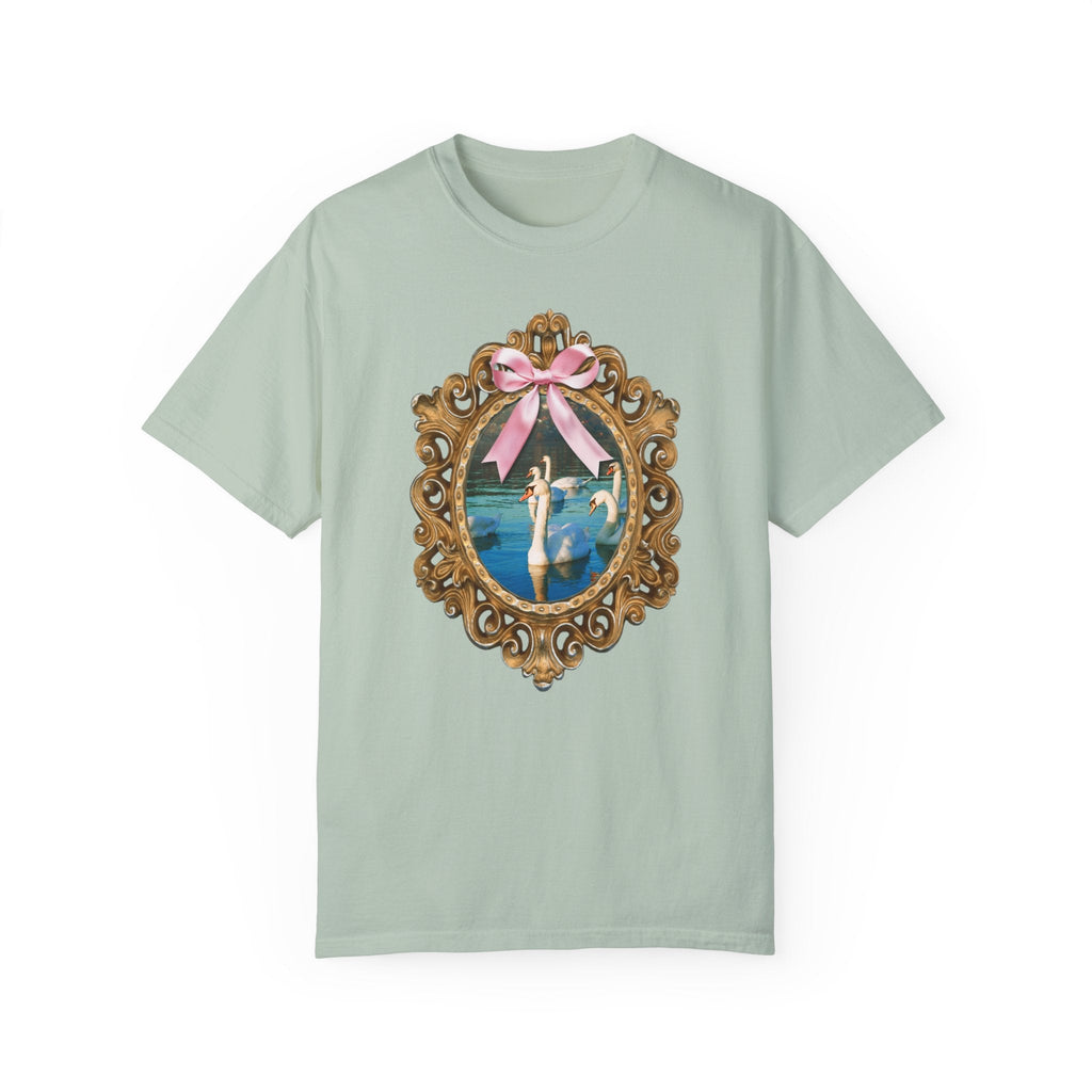 Cottagecore Swan Tee Shirt with Cute Coquette Bow, Silly Animal Lover T-Shirt for Trip to Zoo, Present for Sister or Friend Who Loves Birds - Opal and June