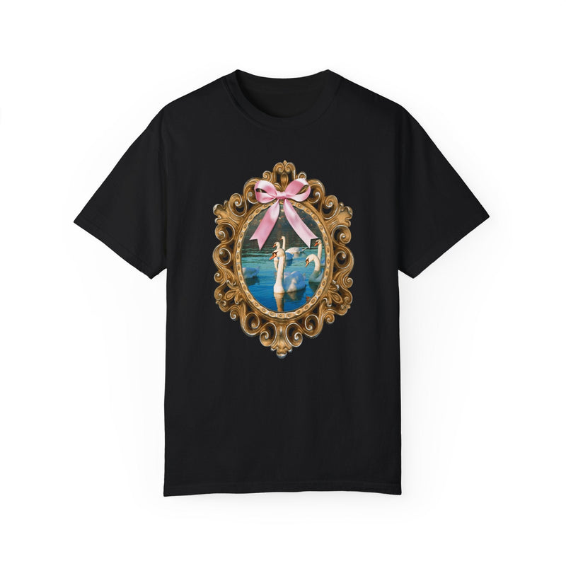 Cottagecore Swan Tee Shirt with Cute Coquette Bow, Silly Animal Lover T-Shirt for Trip to Zoo, Present for Sister or Friend Who Loves Birds - Opal and June