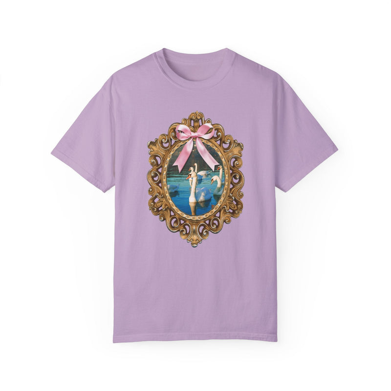 Cottagecore Swan Tee Shirt with Cute Coquette Bow, Silly Animal Lover T-Shirt for Trip to Zoo, Present for Sister or Friend Who Loves Birds - Opal and June