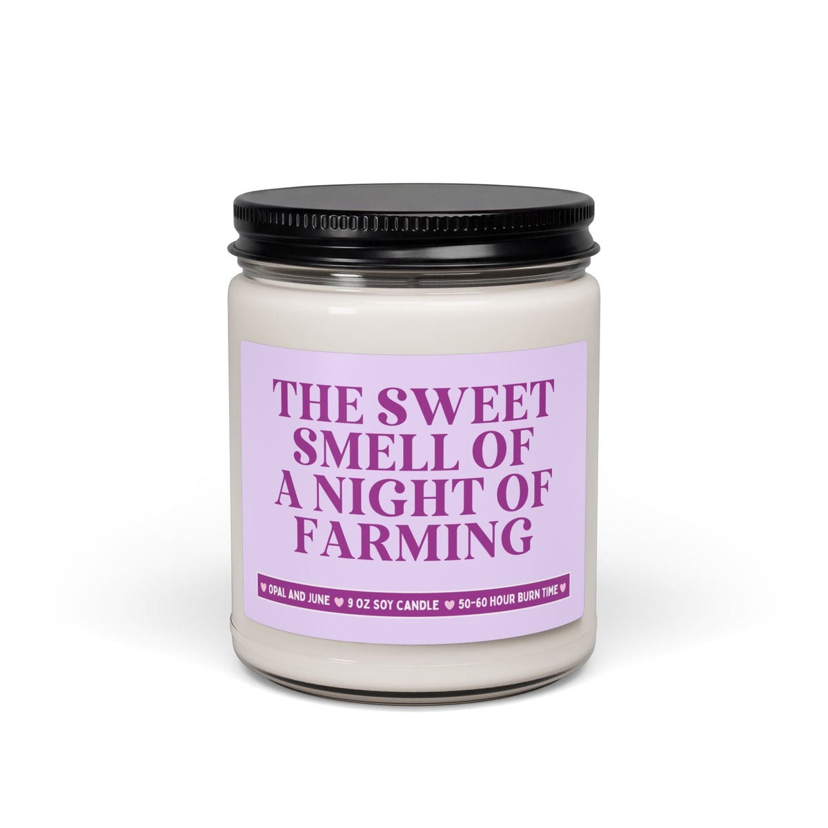 Cozy Gamer Gift for Friend Who Loves Cozy Farming Video Games: The Sweet Smell of a Night of Farming, 9 Oz Soy Candle for Gamer Girlfriend - Opal and June