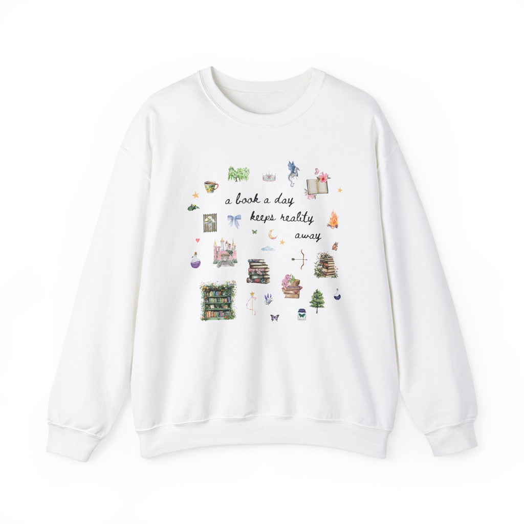 Cozy Romantasy Reader Sweatshirt for Romance Author - Opal and June