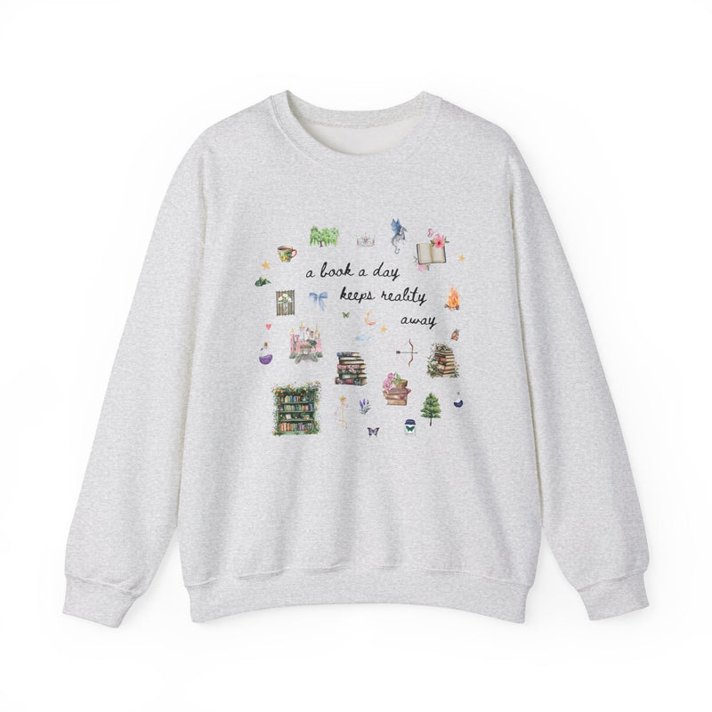 Cozy Romantasy Reader Sweatshirt for Romance Author - Opal and June