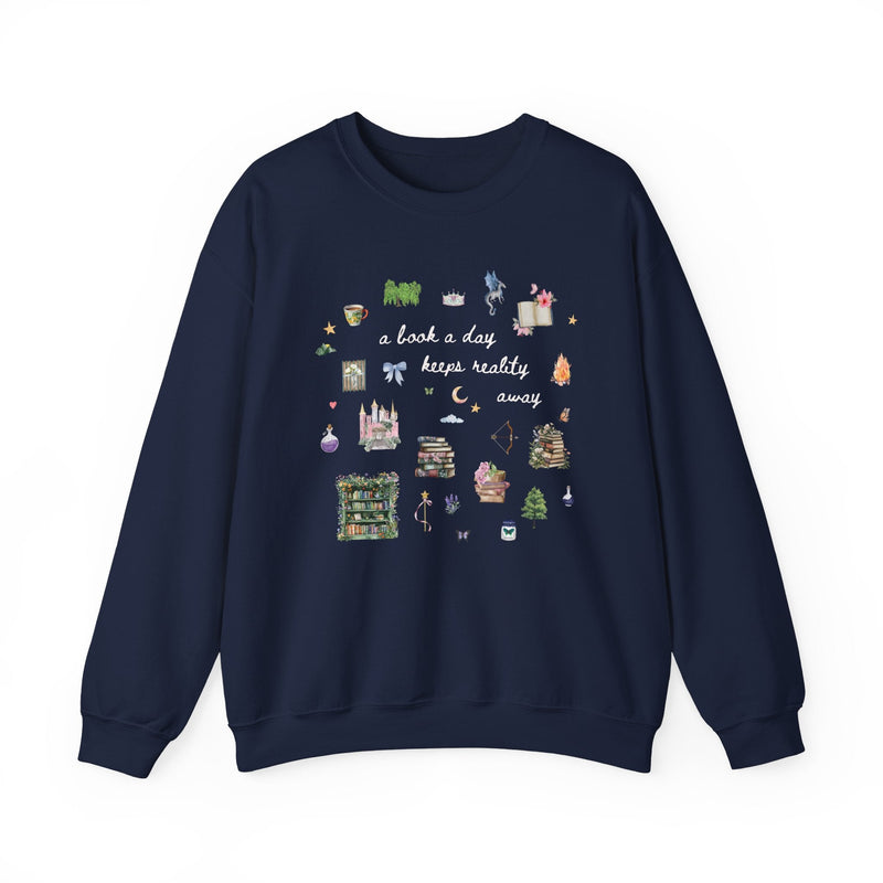 Cozy Romantasy Reader Sweatshirt for Romance Author - Opal and June