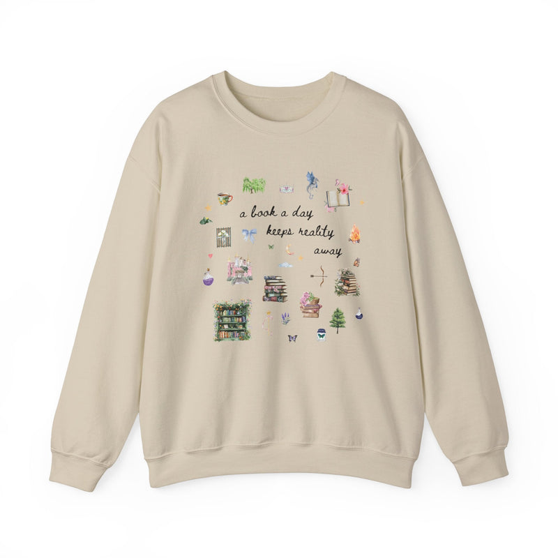 Cozy Romantasy Reader Sweatshirt for Romance Author - Opal and June