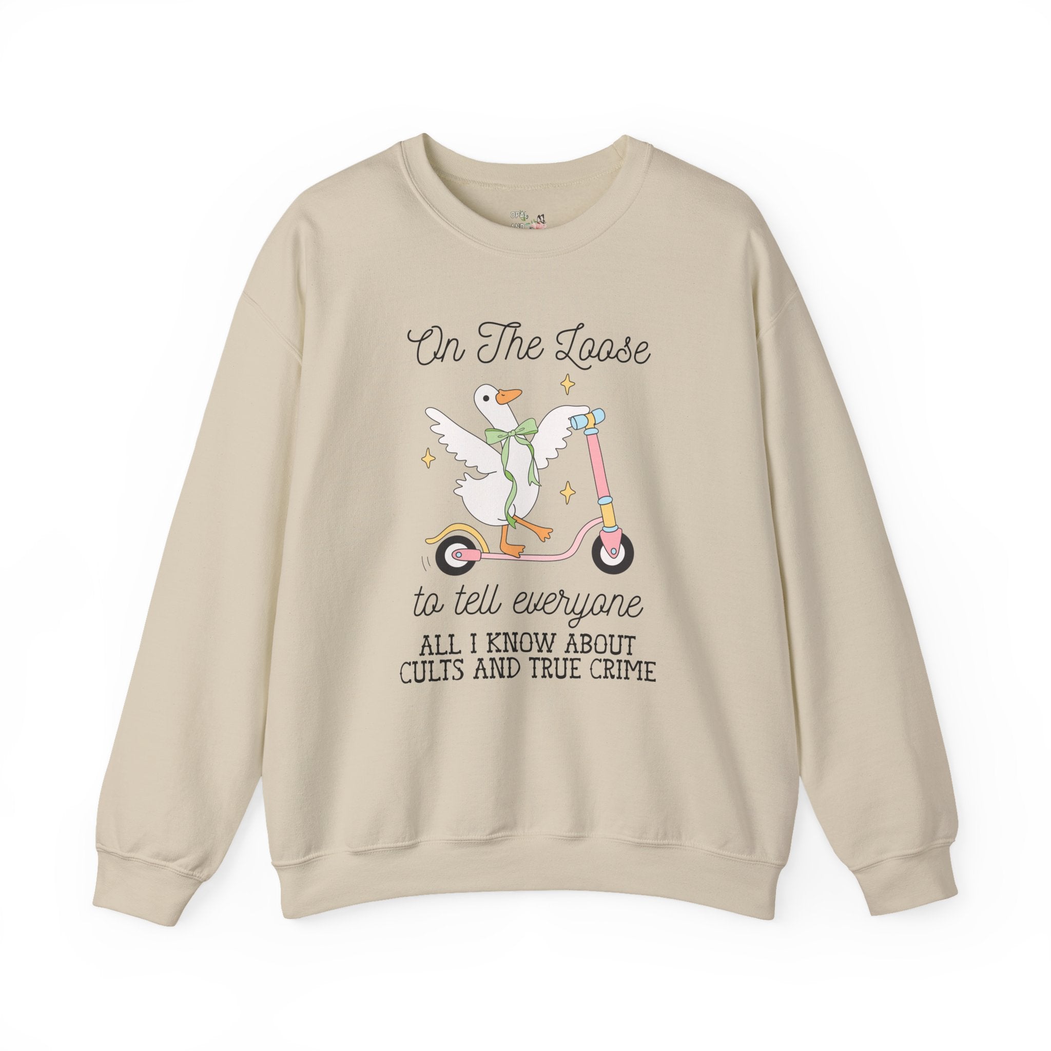 Cult History and True Crime History Sweatshirt for Animal Lover, Funny Saying Silly Goose Crewneck for Spooky Historian or History Lover - Opal and June