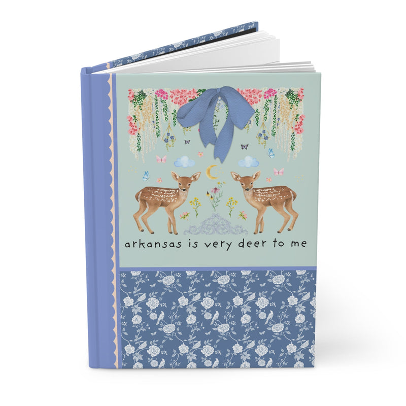 Cute Arkansas Notebook with Flowers and Bow: Cottagecore Deers and Flowers, Boho Floral Aesthetic Funny Saying Journal with Butterflies - Opal and June