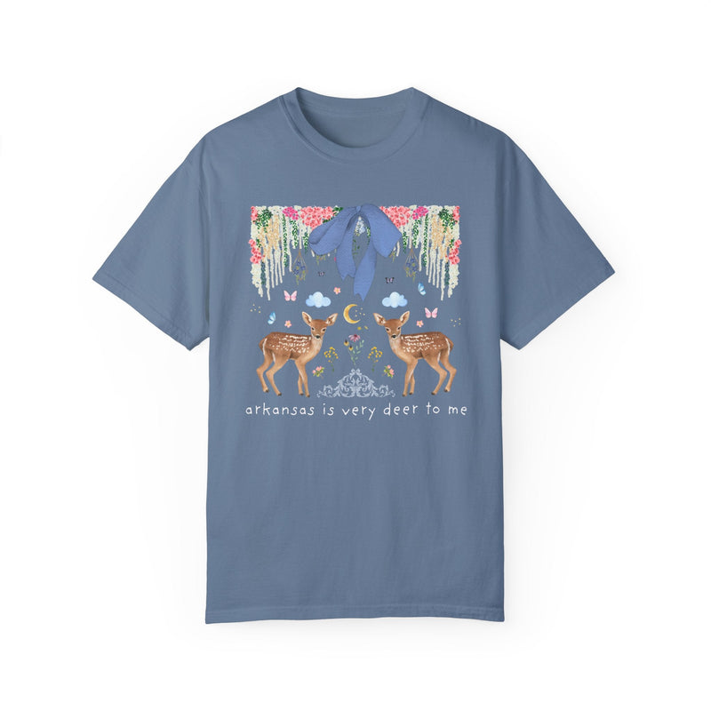 Cute Arkansas Tee Shirt with Flowers and Bow - Opal and June