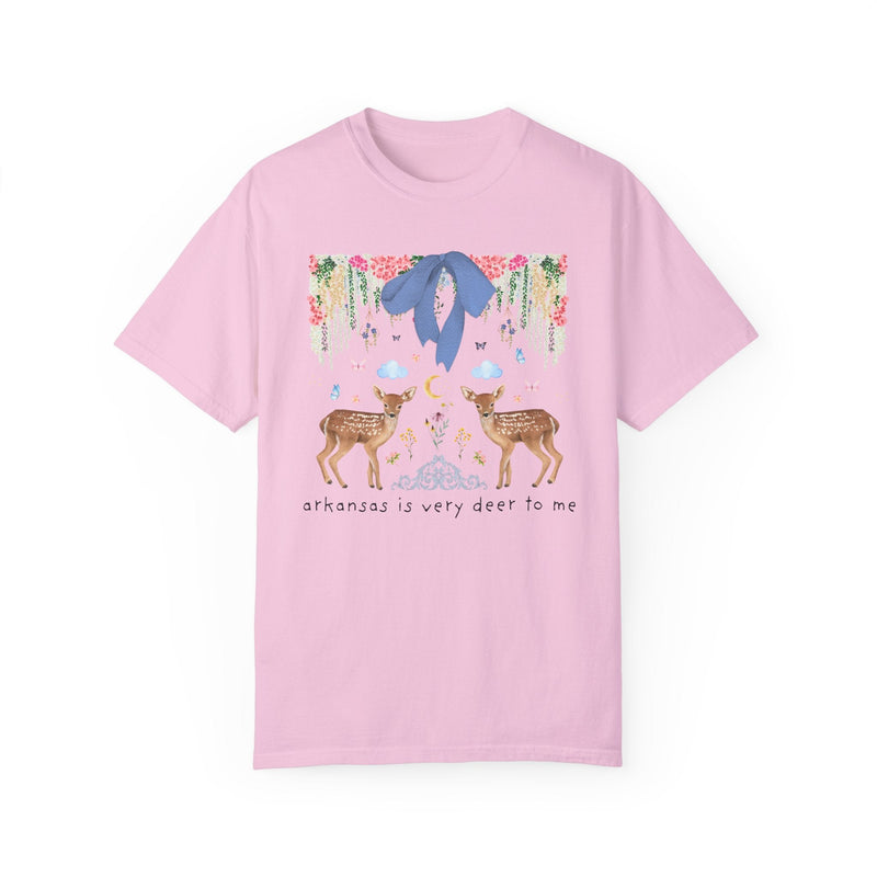 Cute Arkansas Tee Shirt with Flowers and Bow - Opal and June