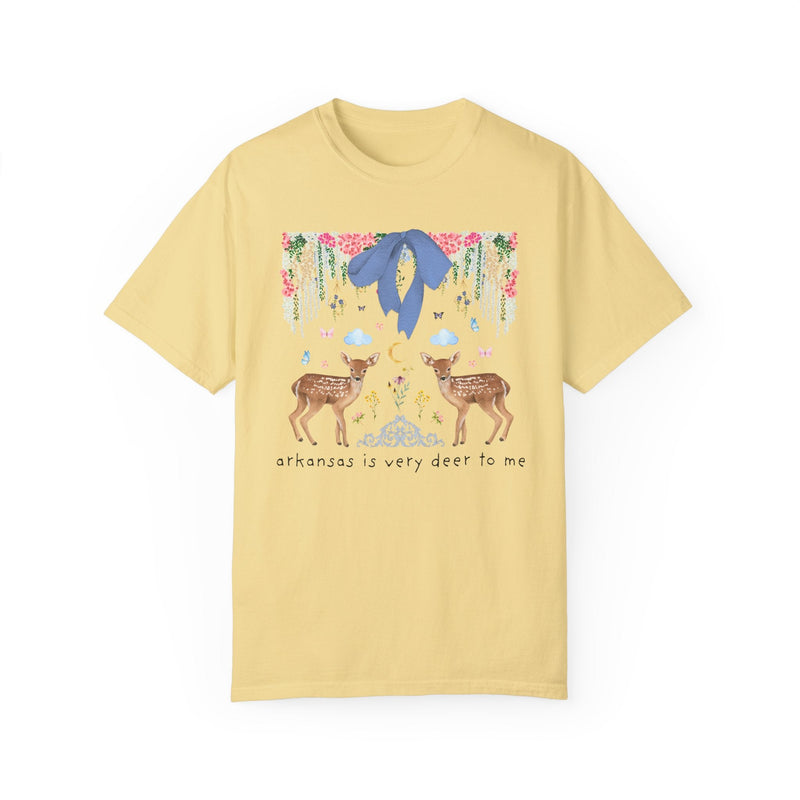 Cute Arkansas Tee Shirt with Flowers and Bow - Opal and June