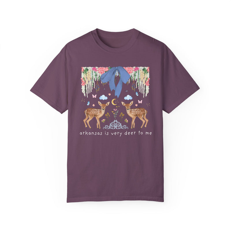Cute Arkansas Tee Shirt with Flowers and Bow - Opal and June