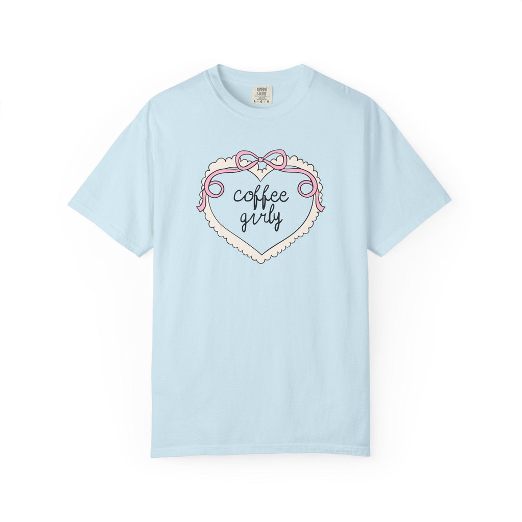 Cute Barista Gift for Coffee Lover or Friend Who Loves Making Coffee, Boho Cottagecore Coffee, Soft Girl Style Funny Saying T-Shirt with Bow - Opal and June