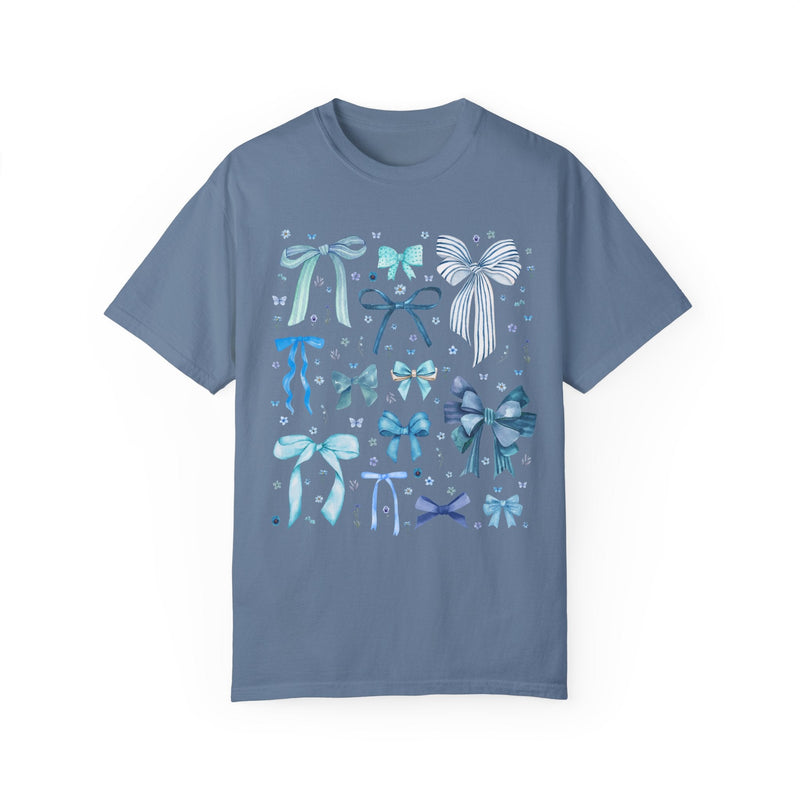 Cute Blue Bow T-Shirt - Opal and June