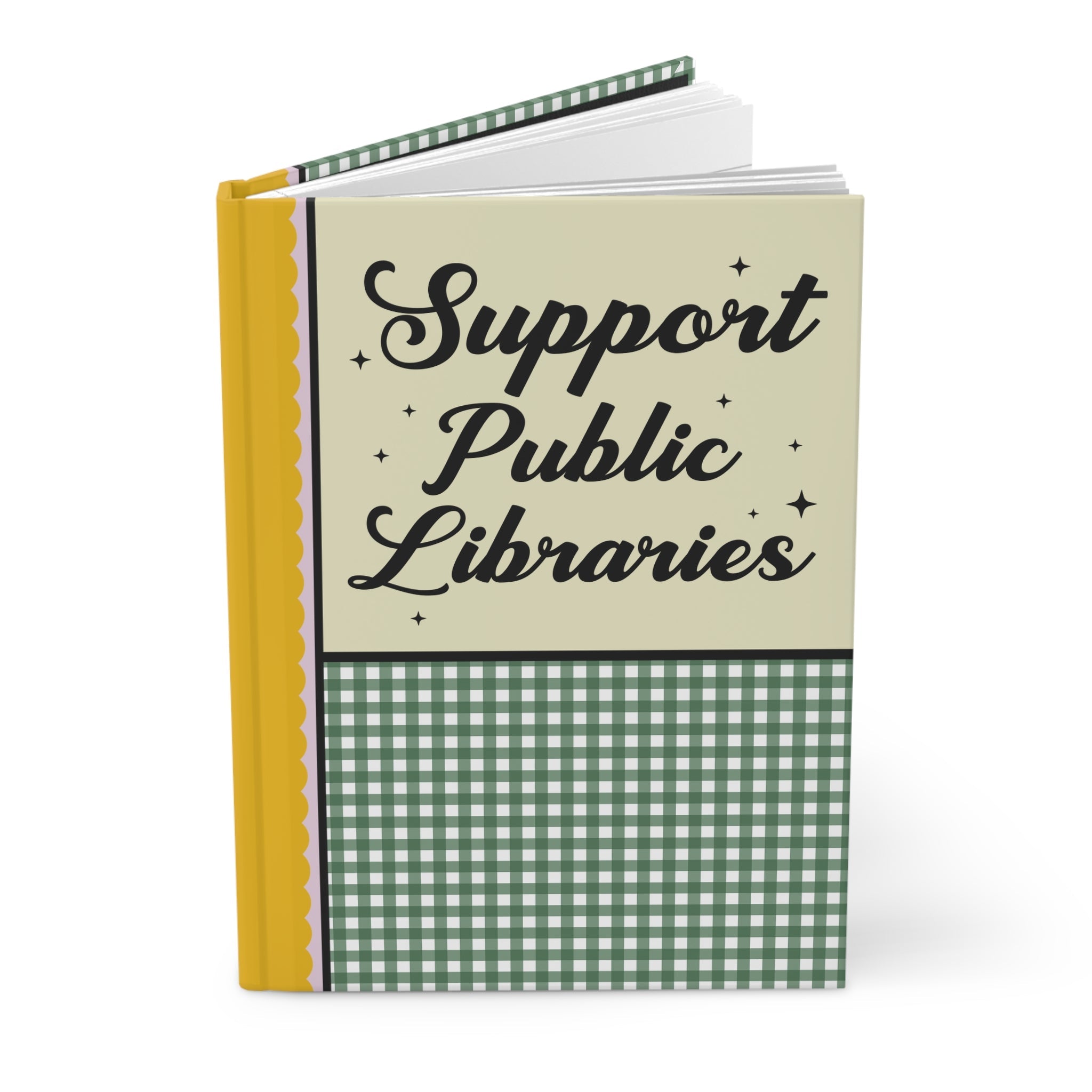 Cute Bookish Notebook, Support Public Libraries: Gift for Librarian or Bookworm Who Loves Reading, Read Banned Books Aeshetic Tee for Reader - Opal and June
