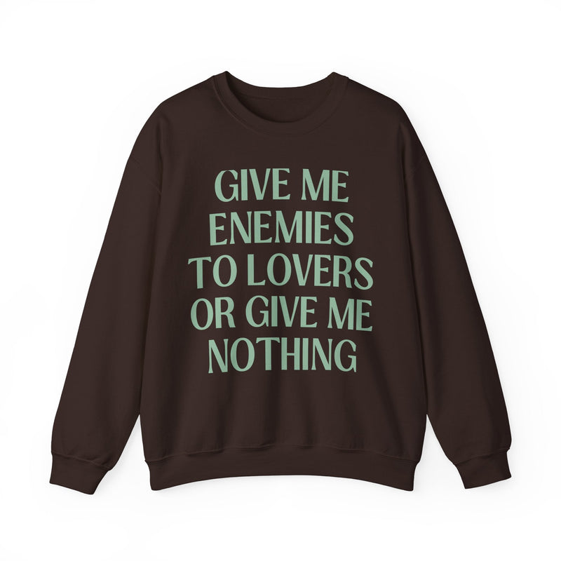 Cute Bookish Sweatshirt: Enemies to Lovers - Opal and June