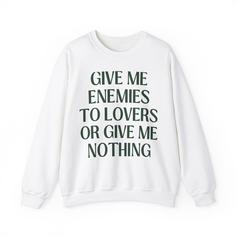 Cute Bookish Sweatshirt: Enemies to Lovers - Opal and June