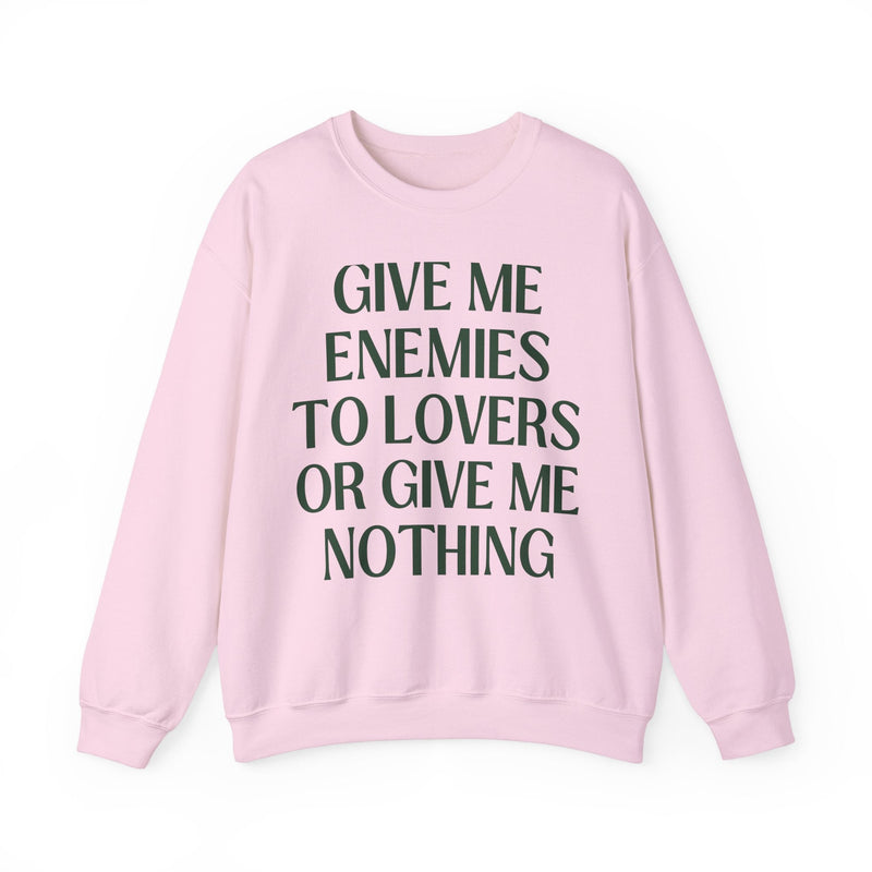 Cute Bookish Sweatshirt: Enemies to Lovers - Opal and June