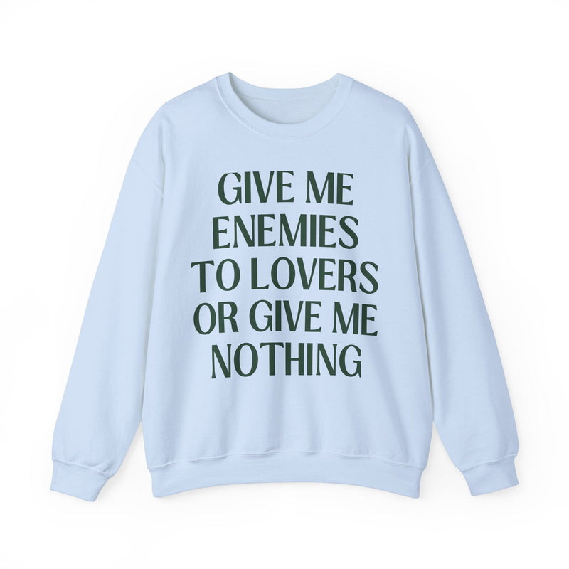 Cute Bookish Sweatshirt: Enemies to Lovers - Opal and June