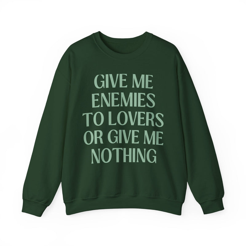 Cute Bookish Sweatshirt: Enemies to Lovers - Opal and June