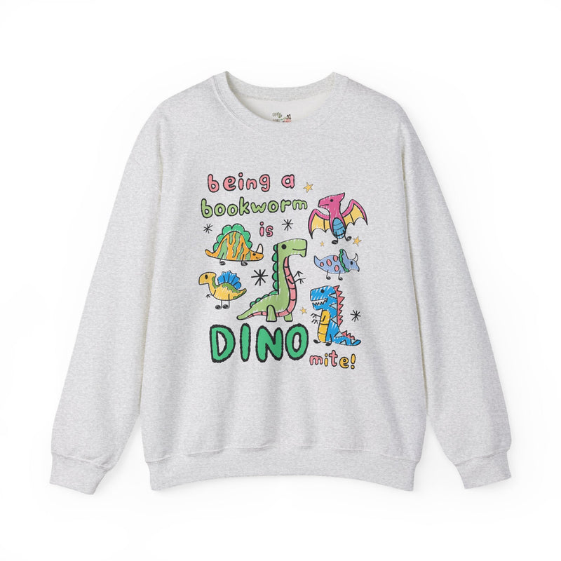 Cute Bookworm Sweatshirt, Adorable Doodle Dinosaurs, Funny Saying Librarian Gift, Reading Teacher, School Librarian Tee, Romance Reader Gift - Opal and June
