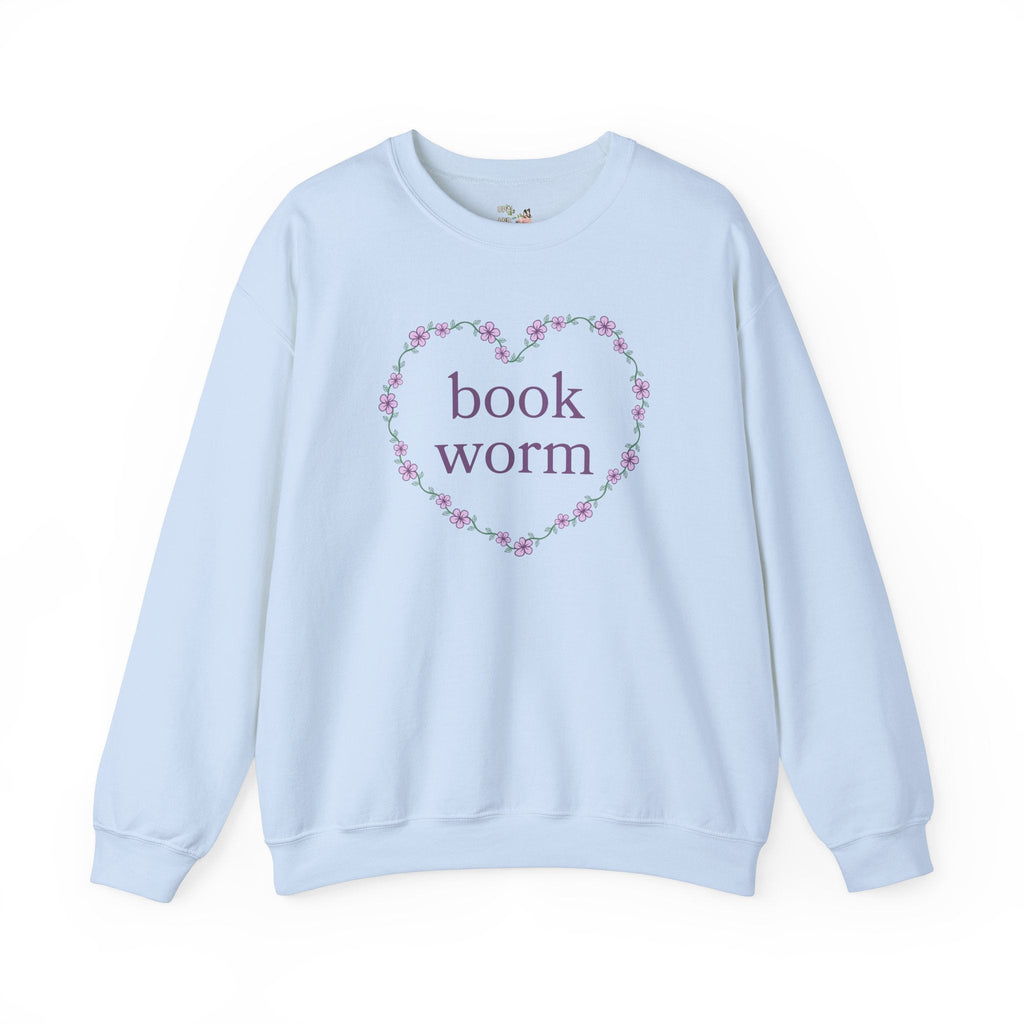 Cute Bookworm Sweatshirt, Book Lover or Friend Who Loves Romance Novels, Floral Cottageore Librarian Gift, Reading Teacher Flower Crewneck - Opal and June