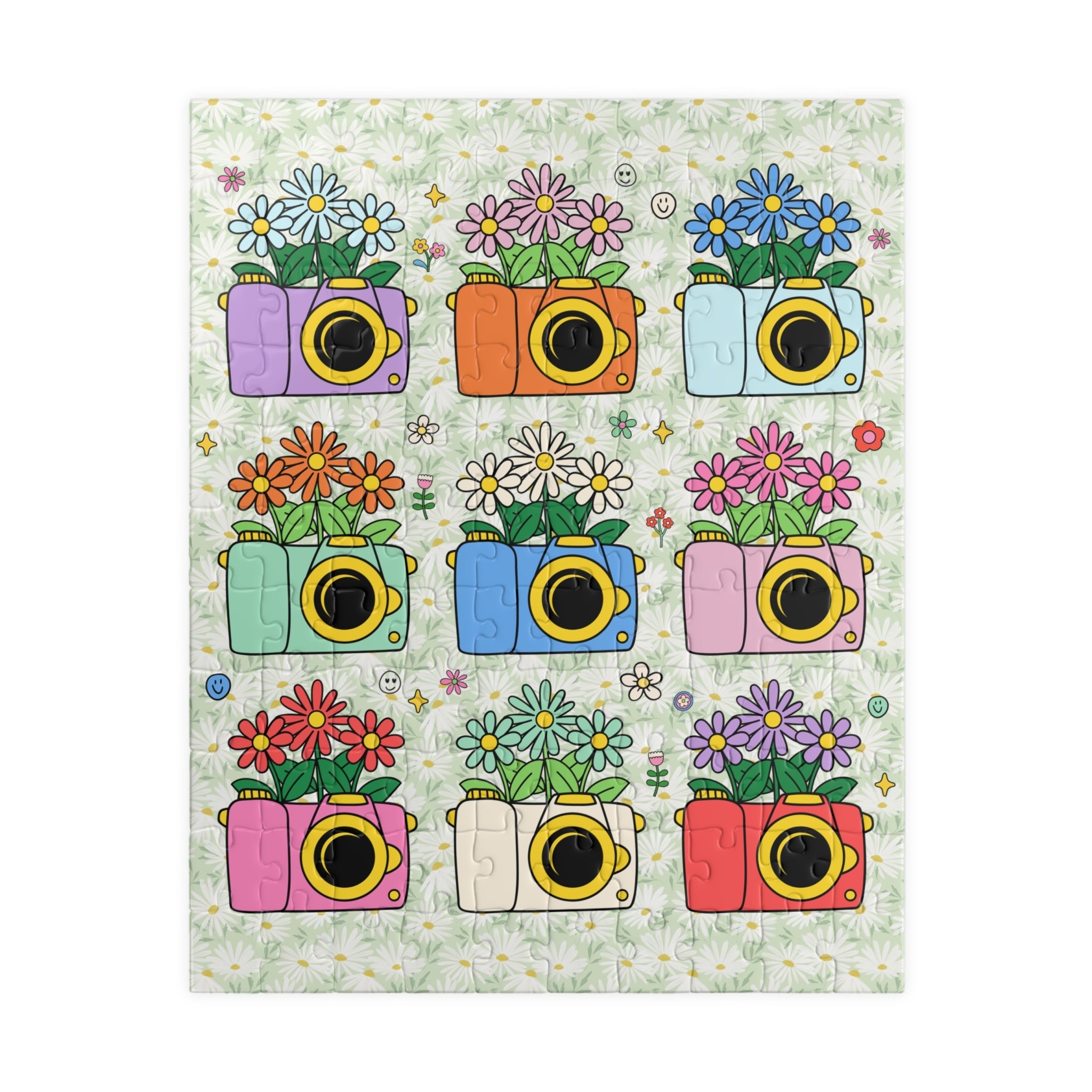 Cute Camera Puzzle for Family Photographer, Wedding Photographer: Cute Thank You Gift, 500 Piece Puzzle, Photography Major, Silly Y2K Vibes - Opal and June