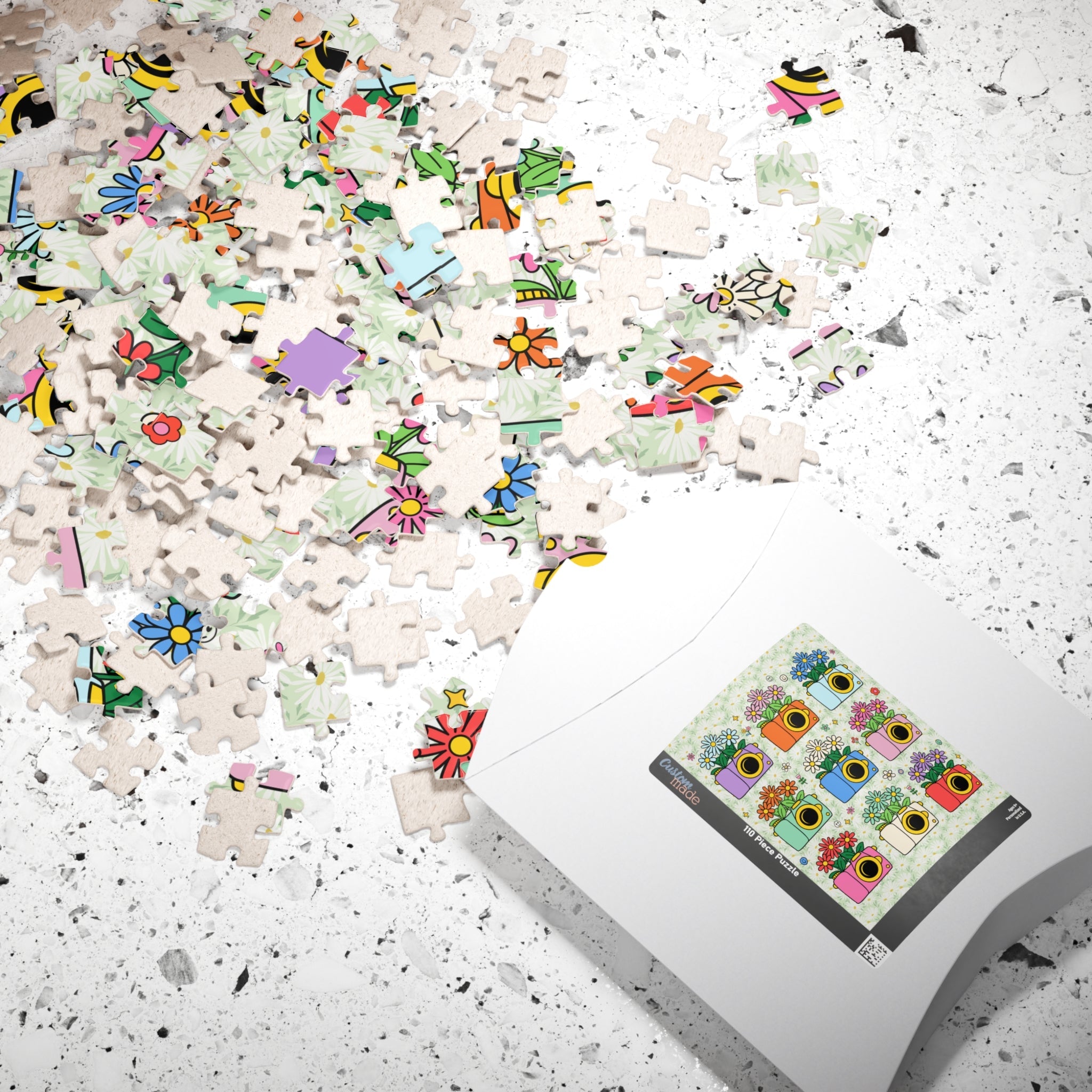 Cute Camera Puzzle for Family Photographer, Wedding Photographer: Cute Thank You Gift, 500 Piece Puzzle, Photography Major, Silly Y2K Vibes - Opal and June