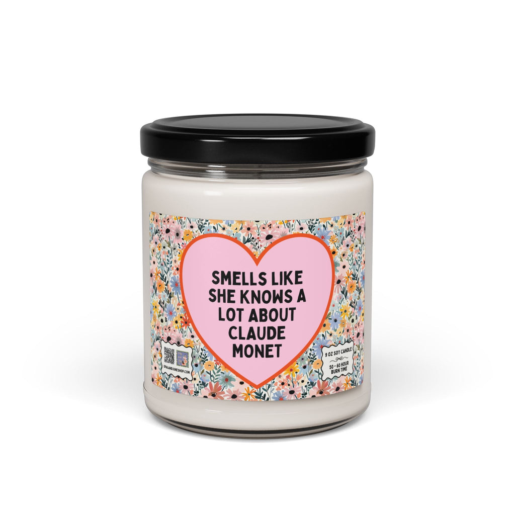 Cute Claude Monet Art History Candle, Art Historian or Friend Who Loves Art, French History Professor, 19th Century Impressionist Artist - Opal and June