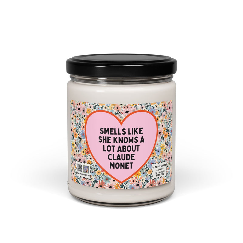 Cute Claude Monet Art History Candle, Art Historian or Friend Who Loves Art, French History Professor, 19th Century Impressionist Artist - Opal and June
