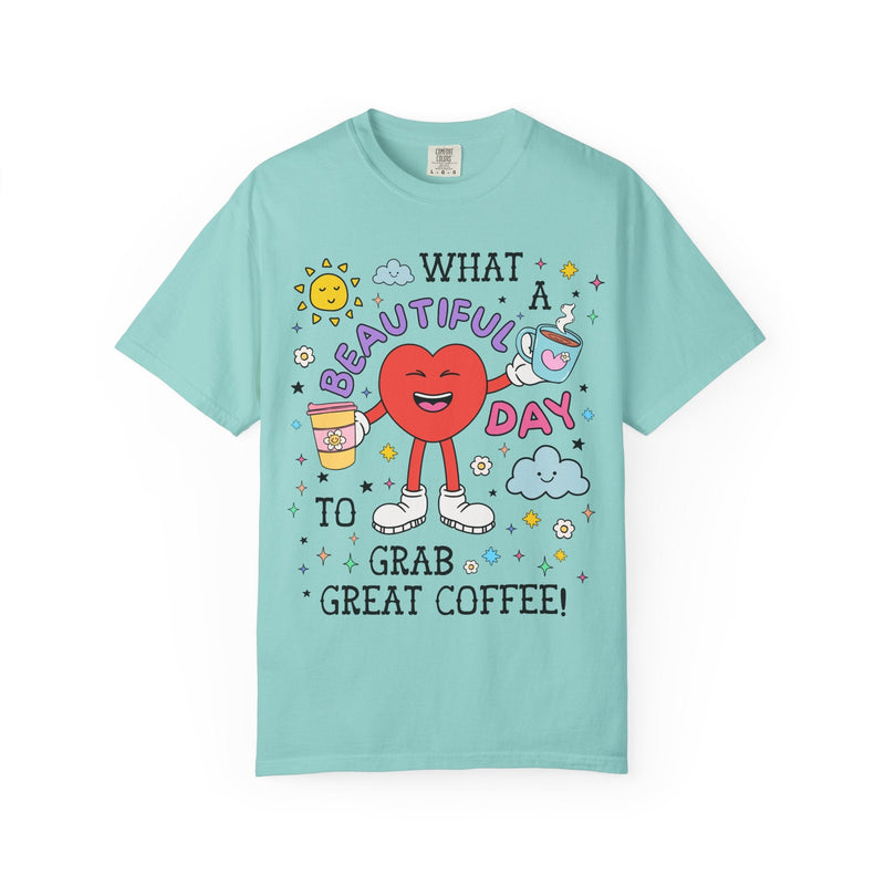 Cute Coffee Lover Tee Shirt for Mom Who Loves Coffee, Silly Retro Aesthetic T-Shirt for Barista or Iced Coffee Lover, Funny Saying Shirt - Opal and June